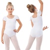 image:imageStelle Girls Leotards Black Ballet Dance Leotards Ruffle Short Sleeve Gymnastics OutfitsToddlerLittle KidBig KidWhite