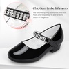 image:imageStelle Girls Mary Jane Dress Shoes Low Heel Glitter Patent Bow Kids Party Wedding Flower Girl School ShoesToddlerLittleBig KidClassic Patentblackchain