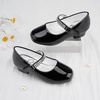 image:imageStelle Girls Mary Jane Dress Shoes Low Heel Glitter Patent Bow Kids Party Wedding Flower Girl School ShoesToddlerLittleBig KidClassic Patentblackchain