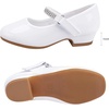 image:imageStelle Girls Mary Jane Dress Shoes Low Heel Glitter Patent Bow Kids Party Wedding Flower Girl School ShoesToddlerLittleBig KidClassic Patentwhitechain