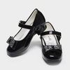 image:imageStelle Girls Mary Jane Dress Shoes Low Heel Glitter Patent Bow Kids Party Wedding Flower Girl School ShoesToddlerLittleBig KidElegant Square Buckleblack