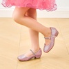 image:imageStelle Girls Mary Jane Dress Shoes Low Heel Glitter Patent Bow Kids Party Wedding Flower Girl School ShoesToddlerLittleBig KidGlitter Mary Janefuchsia