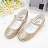 image:imageStelle Girls Mary Jane Dress Shoes Low Heel Glitter Patent Bow Kids Party Wedding Flower Girl School ShoesToddlerLittleBig KidGlitter Mary Janegoldchain