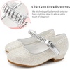 image:imageStelle Girls Mary Jane Dress Shoes Low Heel Glitter Patent Bow Kids Party Wedding Flower Girl School ShoesToddlerLittleBig KidGlitter Mary Janelight Silver