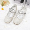image:imageStelle Girls Mary Jane Dress Shoes Low Heel Glitter Patent Bow Kids Party Wedding Flower Girl School ShoesToddlerLittleBig KidGlitter Mary Janelight Silver