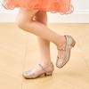 image:imageStelle Girls Mary Jane Dress Shoes Low Heel Glitter Patent Bow Kids Party Wedding Flower Girl School ShoesToddlerLittleBig KidGlitter Mary Janerose