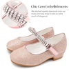 image:imageStelle Girls Mary Jane Dress Shoes Low Heel Glitter Patent Bow Kids Party Wedding Flower Girl School ShoesToddlerLittleBig KidGlitter Mary Janerose