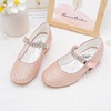 image:imageStelle Girls Mary Jane Dress Shoes Low Heel Glitter Patent Bow Kids Party Wedding Flower Girl School ShoesToddlerLittleBig KidGlitter Mary Janerose