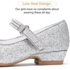 image:imageStelle Girls Mary Jane Dress Shoes Low Heel Glitter Patent Bow Kids Party Wedding Flower Girl School ShoesToddlerLittleBig KidGlitter Mary Janesilver