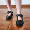 image:imageStelle Girls Mary Jane Shoes School Uniform Flats Dress Shoes Detachable Bow Chunky Formal for LittleBig KidsBlack