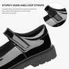 image:imageStelle Girls Mary Jane Shoes School Uniform Flats Dress Shoes Detachable Bow Chunky Formal for LittleBig KidsPublack Pat