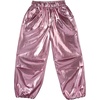 image:imageStelle Girls Metallic Cargo Pants Shiny Hip Hop Dance Joggers Sparkly Stretchy Wide Leg Street Pants for Kids 415 YearsMetal Pink