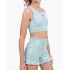 image:imageStelle Girls Metallic Dance Tops Sparkly Crew Neck Crop Tank Tops Shiny Sleeveless Racerback Dancewear for GymnasticsLight Blue