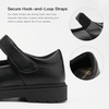 image:imageStelle Girls School Shoes Chunky Oxford Mary Jane Flats  Chunky sole Cushioned comfort Laceup style Durable outsole School uniform Everyday supportBlack