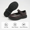 image:imageStelle Girls School Shoes Chunky Oxford Mary Jane Flats  Chunky sole Cushioned comfort Laceup style Durable outsole School uniform Everyday supportBrown