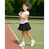 image:imageStelle Girls Skirt Casual Flare Plain Pleated Stretch Waist Skater Skirts Uniform Skorts with Built in Shorts 415 YearsBlack