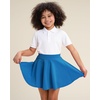 image:imageStelle Girls Skirt Casual Flare Plain Pleated Stretch Waist Skater Skirts Uniform Skorts with Built in Shorts 415 YearsElectric Blue