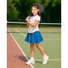 image:imageStelle Girls Skirt Casual Flare Plain Pleated Stretch Waist Skater Skirts Uniform Skorts with Built in Shorts 415 YearsElectric Blue