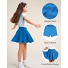 image:imageStelle Girls Skirt Casual Flare Plain Pleated Stretch Waist Skater Skirts Uniform Skorts with Built in Shorts 415 YearsElectric Blue