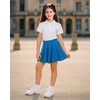 image:imageStelle Girls Skirt Casual Flare Plain Pleated Stretch Waist Skater Skirts Uniform Skorts with Built in Shorts 415 YearsElectric Blue