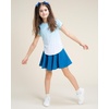 image:imageStelle Girls Skirt Casual Flare Plain Pleated Stretch Waist Skater Skirts Uniform Skorts with Built in Shorts 415 YearsElectric Blue