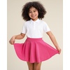 image:imageStelle Girls Skirt Casual Flare Plain Pleated Stretch Waist Skater Skirts Uniform Skorts with Built in Shorts 415 YearsHot Pink