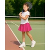 image:imageStelle Girls Skirt Casual Flare Plain Pleated Stretch Waist Skater Skirts Uniform Skorts with Built in Shorts 415 YearsHot Pink