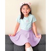 image:imageStelle Girls Skirt Casual Flare Plain Pleated Stretch Waist Skater Skirts Uniform Skorts with Built in Shorts 415 YearsLilac