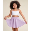 image:imageStelle Girls Skirt Casual Flare Plain Pleated Stretch Waist Skater Skirts Uniform Skorts with Built in Shorts 415 YearsLilac
