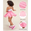 image:imageStelle Girls Skirt Casual Flare Plain Pleated Stretch Waist Skater Skirts Uniform Skorts with Built in Shorts 415 YearsPink