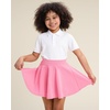 image:imageStelle Girls Skirt Casual Flare Plain Pleated Stretch Waist Skater Skirts Uniform Skorts with Built in Shorts 415 YearsPink