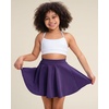 image:imageStelle Girls Skirt Casual Flare Plain Pleated Stretch Waist Skater Skirts Uniform Skorts with Built in Shorts 415 YearsPurple
