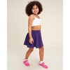 image:imageStelle Girls Skirt Casual Flare Plain Pleated Stretch Waist Skater Skirts Uniform Skorts with Built in Shorts 415 YearsPurple