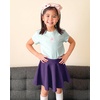 image:imageStelle Girls Skirt Casual Flare Plain Pleated Stretch Waist Skater Skirts Uniform Skorts with Built in Shorts 415 YearsPurple