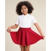 image:imageStelle Girls Skirt Casual Flare Plain Pleated Stretch Waist Skater Skirts Uniform Skorts with Built in Shorts 415 YearsRed
