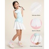 image:imageStelle Girls Skirt Casual Flare Plain Pleated Stretch Waist Skater Skirts Uniform Skorts with Built in Shorts 415 YearsWhite