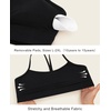 image:imageStelle Girls Sports Bra Training Bra Spaghetti Strap Y Back Bra Yoga Crop Top for Teens KidsBlack