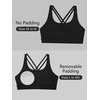 image:imageStelle Girls Sports Bra Training Bras Scoop Neck Athletic Cross Back Yoga Bra Dance Crop TopBlack