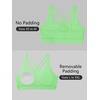 image:imageStelle Girls Sports Bra Training Bras Scoop Neck Athletic Cross Back Yoga Bra Dance Crop TopNeon Green