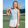 image:imageStelle Girls Tank Tops Kids Athletic Tank Top High Neck Crop Tops for GirlLight Blue