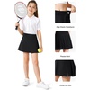 image:imageStelle Girls Tennis Skirts with Inner Shorts Pockets Golf Skirts Athletic Running Workout Pleated Skort 515YearsBlack