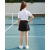 image:imageStelle Girls Tennis Skirts with Inner Shorts Pockets Golf Skirts Athletic Running Workout Pleated Skort 515YearsBlack