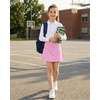 image:imageStelle Girls Tennis Skirts with Inner Shorts Pockets Golf Skirts Athletic Running Workout Pleated Skort 515YearsCotton Candy