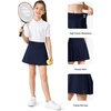 image:imageStelle Girls Tennis Skirts with Inner Shorts Pockets Golf Skirts Athletic Running Workout Pleated Skort 515YearsNavy