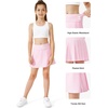 image:imageStelle Girls Tennis Skirts with Inner Shorts Pockets Golf Skirts Athletic Running Workout Pleated Skort 515YearsPink