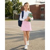 image:imageStelle Girls Tennis Skirts with Inner Shorts Pockets Golf Skirts Athletic Running Workout Pleated Skort 515YearsPink