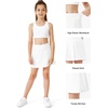 image:imageStelle Girls Tennis Skirts with Inner Shorts Pockets Golf Skirts Athletic Running Workout Pleated Skort 515YearsWhite