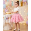 image:imageStelle Girls Tutu Skirt 5 Layers Fluffy Tulle Dance Ballet Skirt Princess Birthday Party CostumePink
