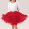 image:imageStelle Girls Tutu Skirt 5 Layers Fluffy Tulle Dance Ballet Skirt Princess Birthday Party CostumeRed
