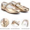 image:imageStelle Girls Wedding Dress Shoes Ballet Flats Flower Party Mary Jane with Beaded Straps ToddlerLittleBig KidsGold